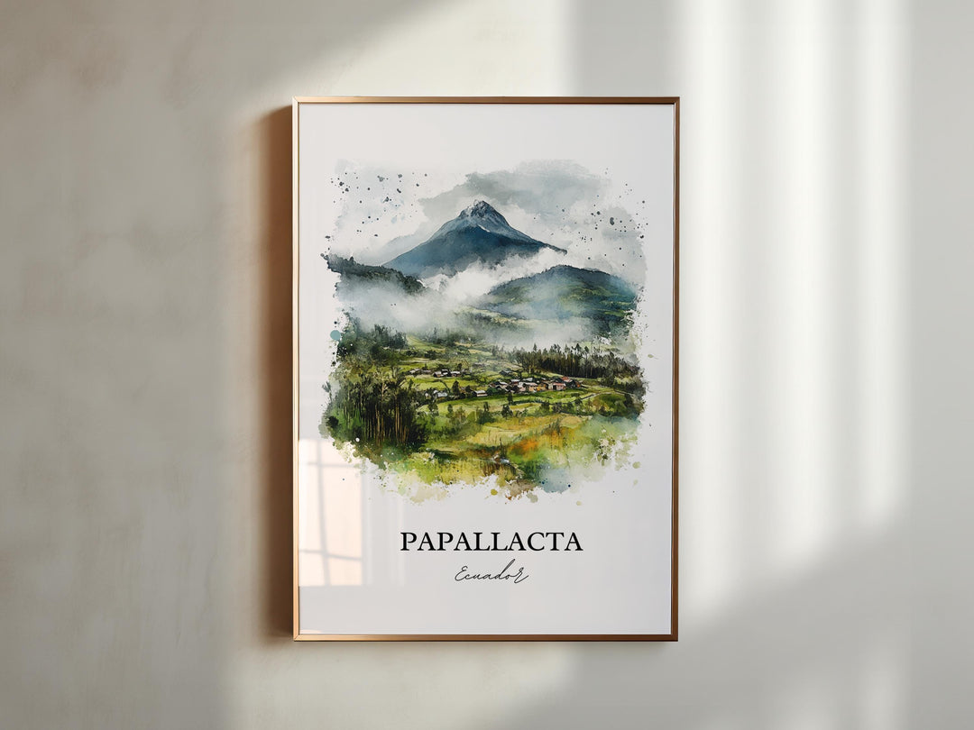 Papallacta Wall Art, Napo Province Print, Ecuador Watercolor Art, Papallacta Gift, Travel Print, Travel Poster, Housewarming Gift