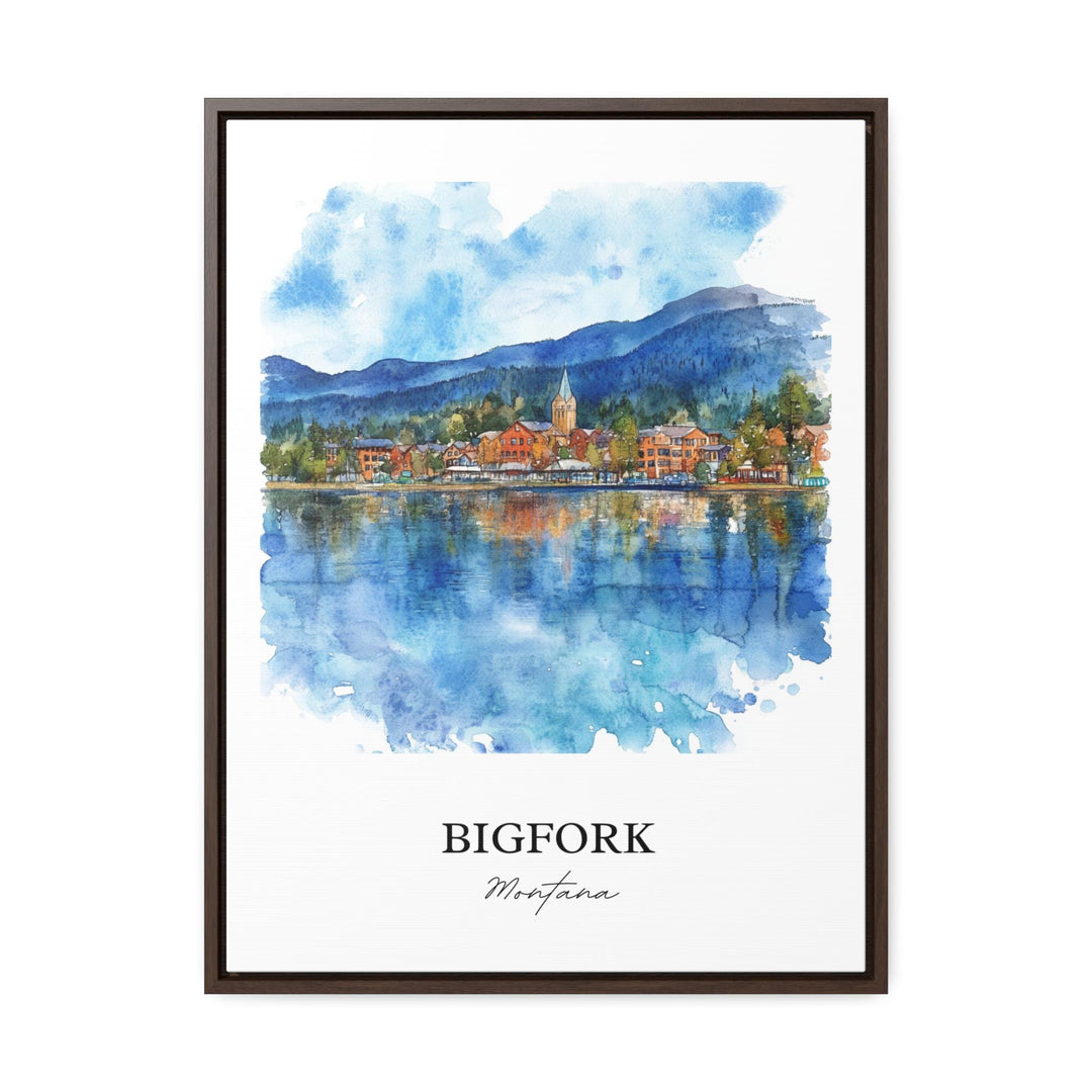 Bigfork, Montana, USA – Watercolor Art Print