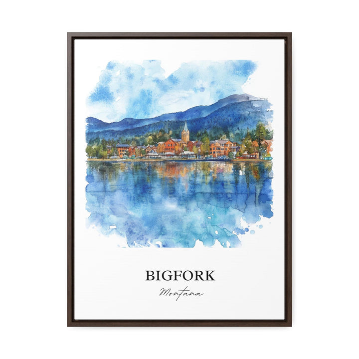 Bigfork, Montana, USA – Watercolor Art Print