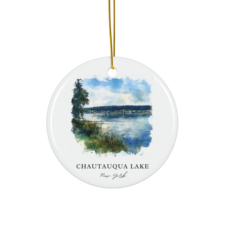 Chautauqua Lake Ornament: Unique Lake Home Souvenir, Chautauqua Lake Xmas Decor, and Authentic Chautauqua Lake Gift