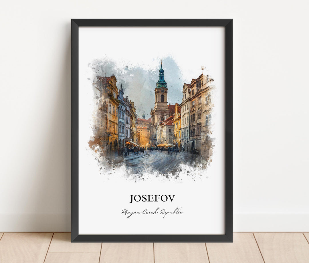 Josefov, Prague Czech Republic – Watercolor Art Print