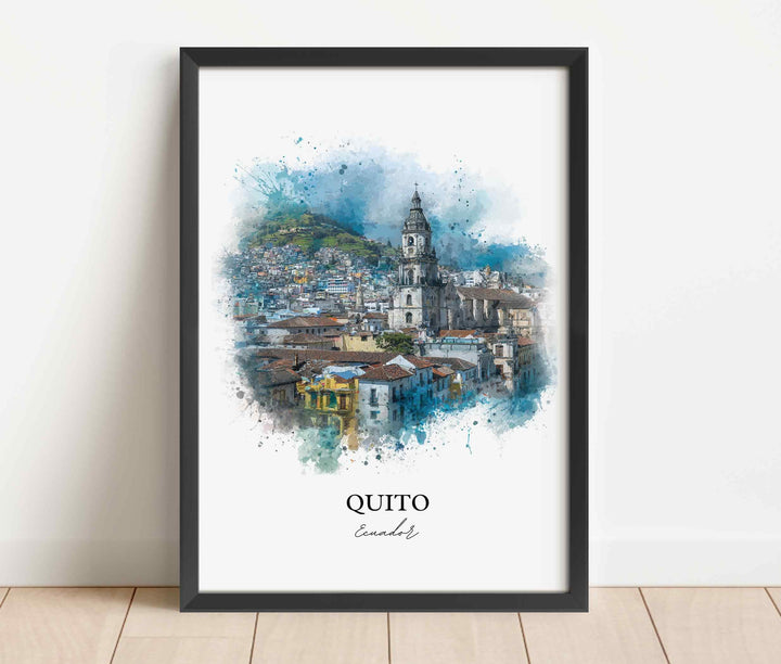 Quito, Ecuador – Watercolor Art Print