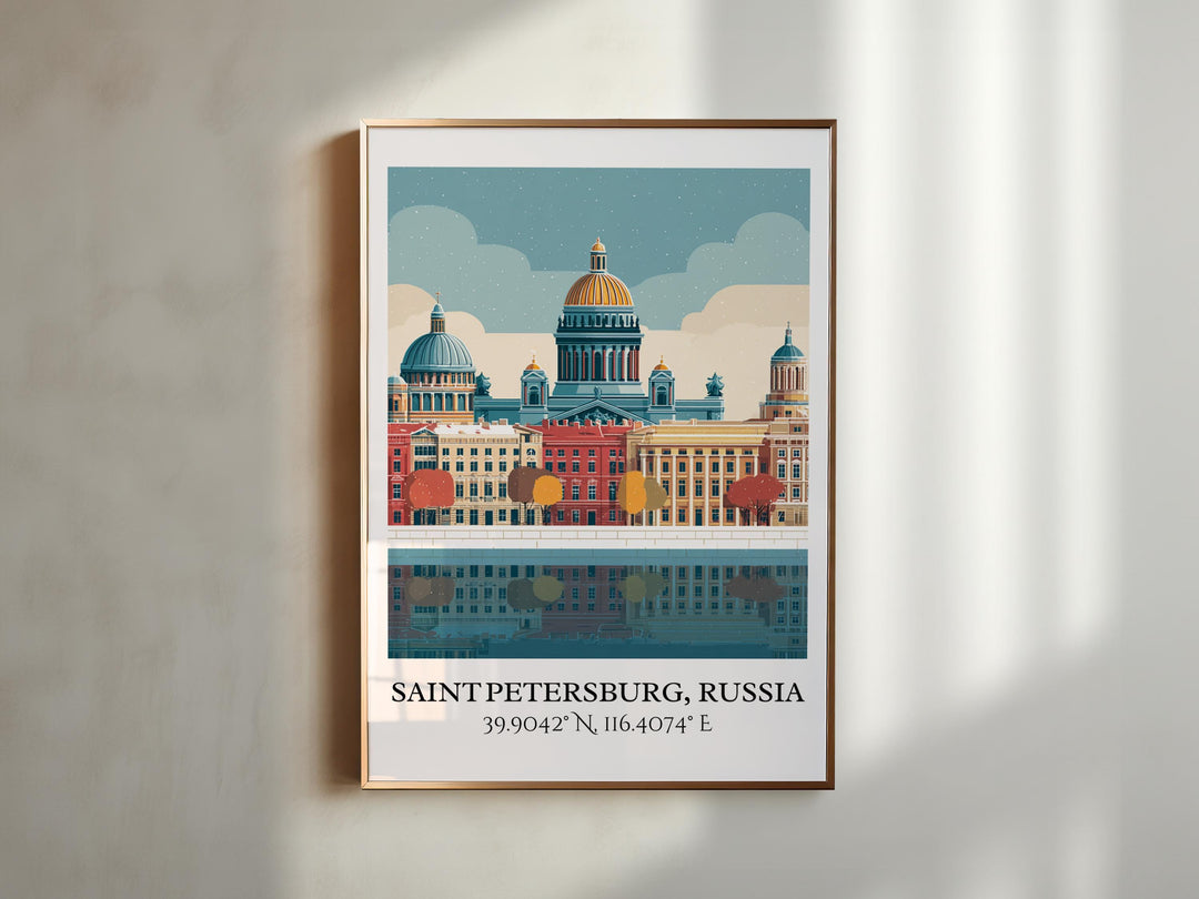 St Petersburg Russia Art, St Petersburg Retro Travel Art, Saint Petersburg Decor, Russia Gift, Russia Art, Travel Prints, Housewarming Gift