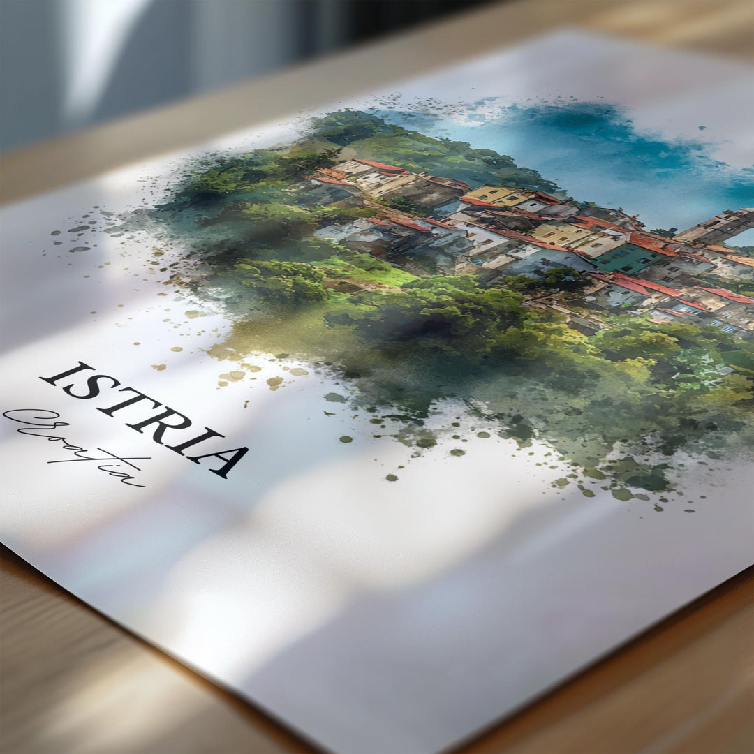 Istria Wall Art, Istria Croatia Print, Croatia Watercolor Art, Croatia Gift, Croatia Print, Travel Poster, Housewarming Gift