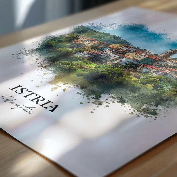 Istria Wall Art, Istria Croatia Print, Croatia Watercolor Art, Croatia Gift, Croatia Print, Travel Poster, Housewarming Gift