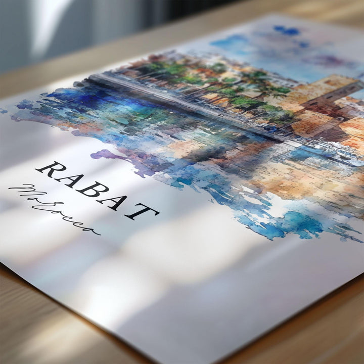 Rabat, Morocco – Watercolor Art Print