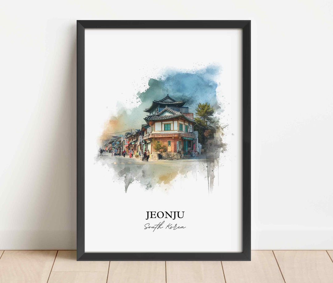 Jeonju, South Korea – Watercolor Art Print