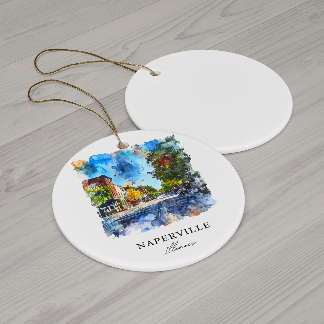 Naperville IL Ornament: Unique Naperville Souvenir, Naperville Illinois Xmas Decor, and Authentic Naperville Christmas Gift