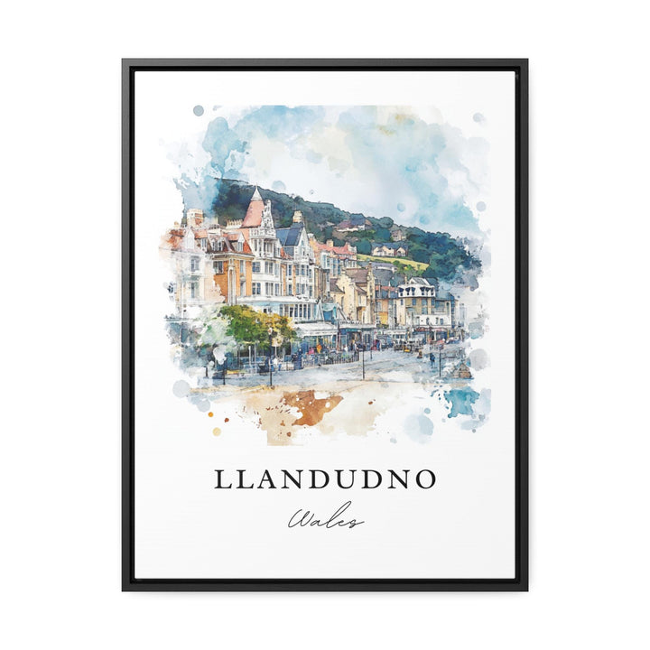 Llandudno Wall Art, Llandudno Wales Print, Llandudno Town Watercolor Art, North Wales Gift,