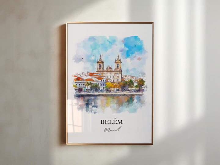 Belém Brazil Wall Art, Pará Print, Brazil Watercolor Art, Belém Brazil Gift, Travel Print, Travel Poster, Housewarming Gift