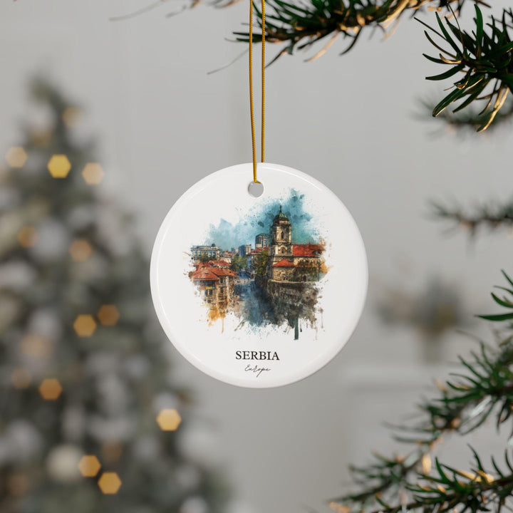 Serbia Ornament: Unique Serbia Souvenir, Serbia Xmas Decor, and Authentic Belgrade Serbia Gift