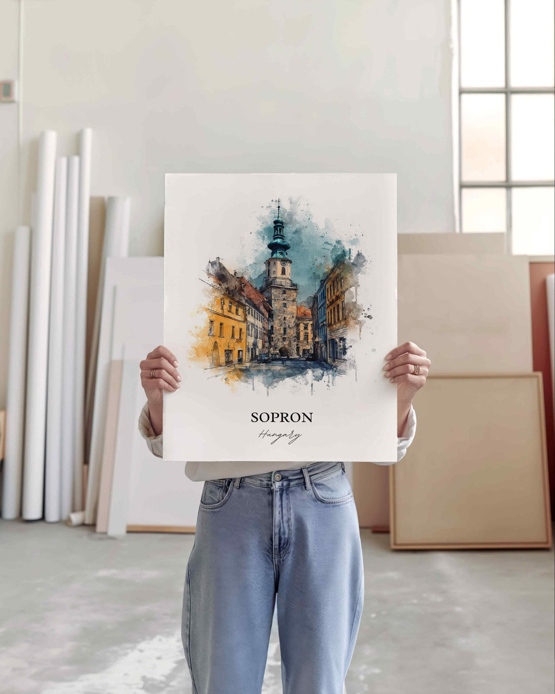 Sopron, Hungary – Watercolor Art Print
