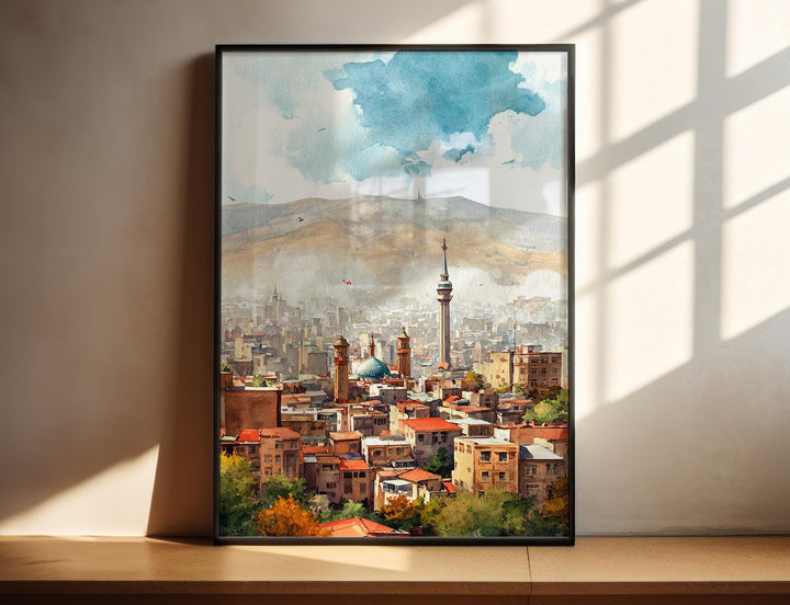 Tehran, Iran – Watercolor Art Print