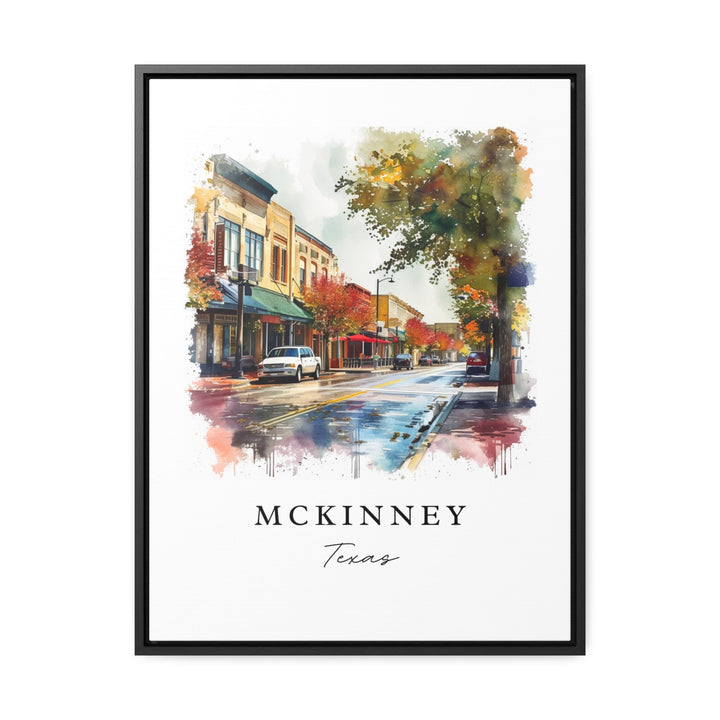 Mckinney Texas wall art - Texas, Mckinney print, Mckinney TX Wedding gift, Birthday present, Custom Text, Collin County Texas Gift