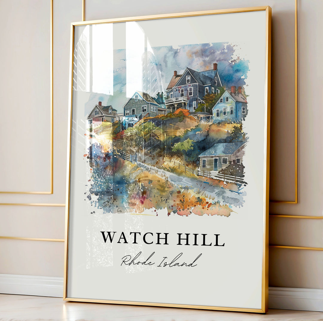 Watch Hill RI Wall Art, Westerly RI Print, Watch Hill Watercolor, Watch Hill RI Gift,