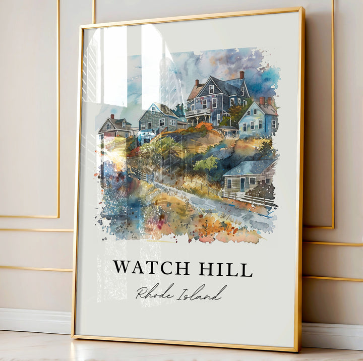 Watch Hill RI Wall Art, Westerly RI Print, Watch Hill Watercolor, Watch Hill RI Gift,