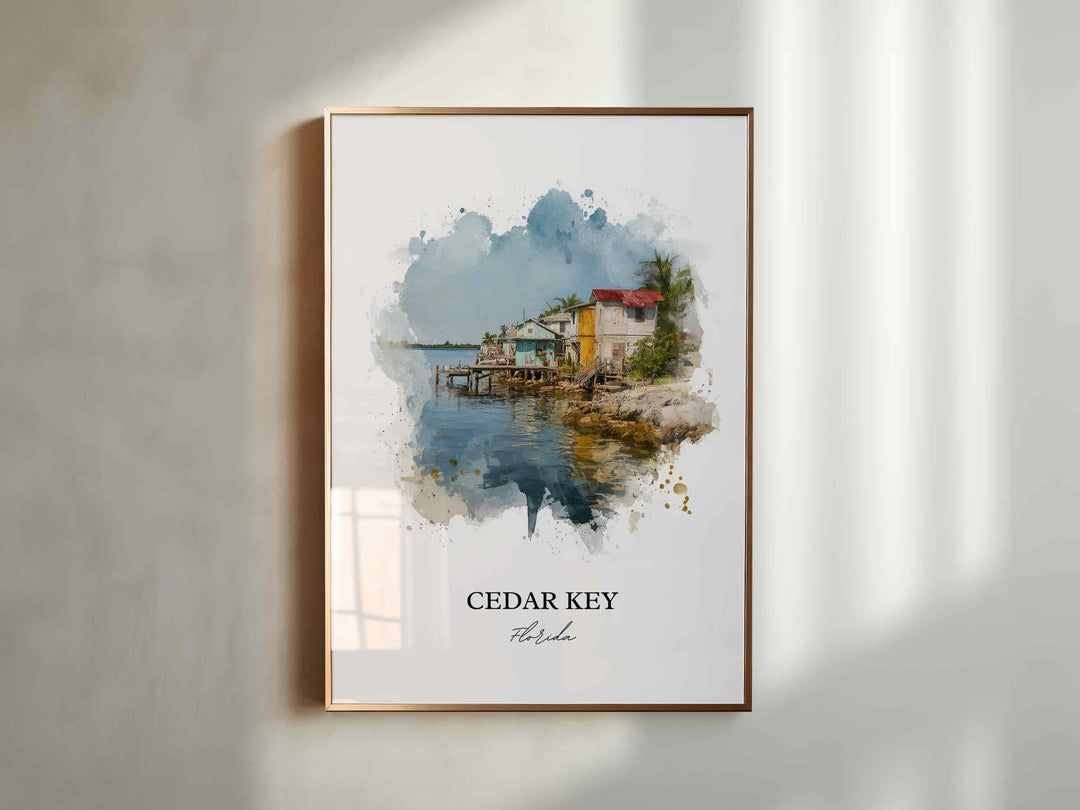 Cedar Key, Florida – Watercolor Art Print