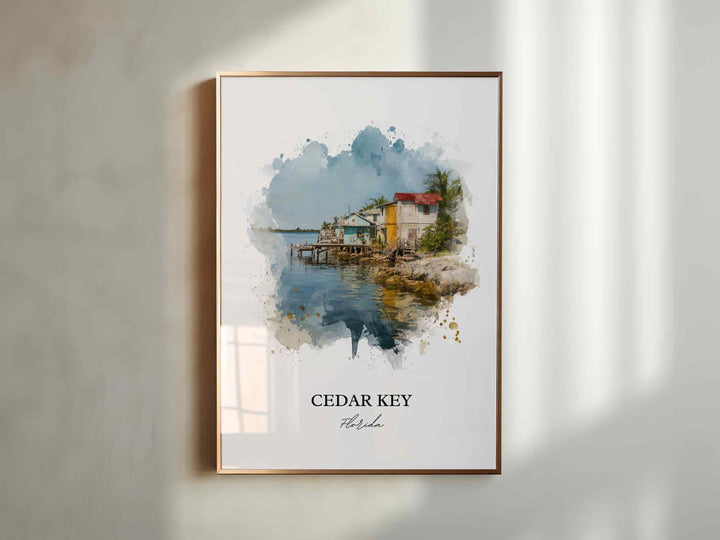 Cedar Key, Florida – Watercolor Art Print