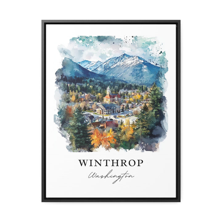 Winthrop WA Art, Winthrop Washington Print, Winthrop Watercolor Art, Winthrop WA Gift,