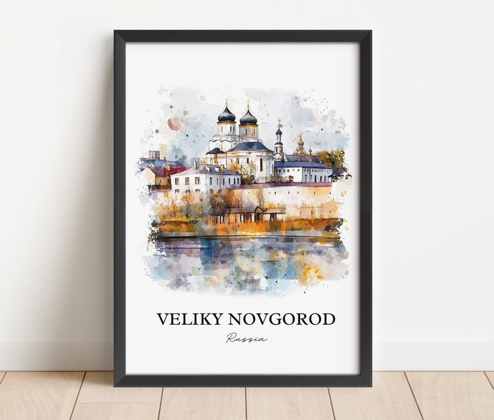 Veliky Novgorod, Russia – Watercolor Art Print