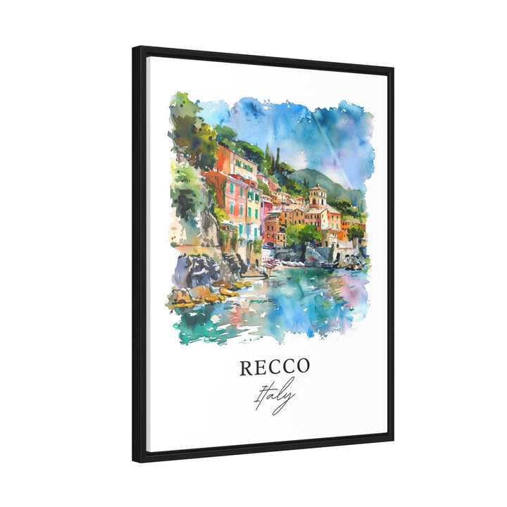 Recco Italy Wall Art, Recco Liguria Print, Genoa Italy Watercolor, Recco Italia Gift,