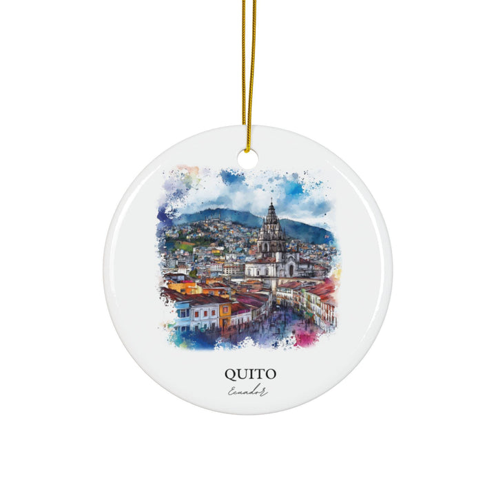 Quito Ecuador Ornament: Unique Quito Souvenir, Quito Xmas Decor, and Authentic Quito Ecuador Gift