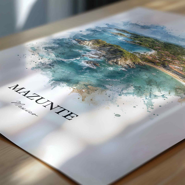 Mazunte, Mexico – Watercolor Art Print Mermejita