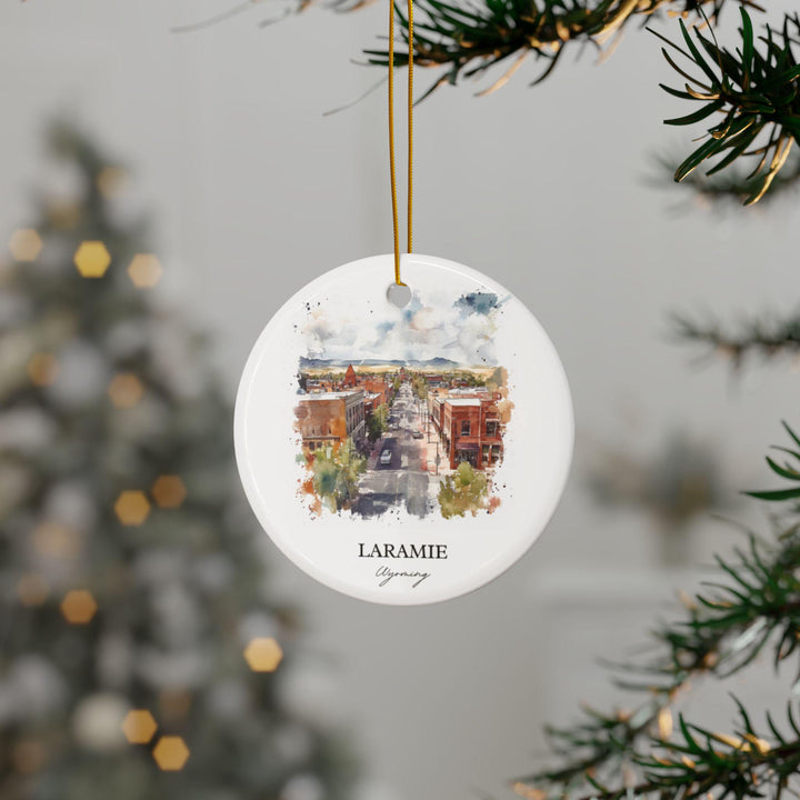 Laramie Wyoming Ornament: Unique Laramie Souvenir, Laramie WY Xmas Decor, and Authentic Laramie WY Gift