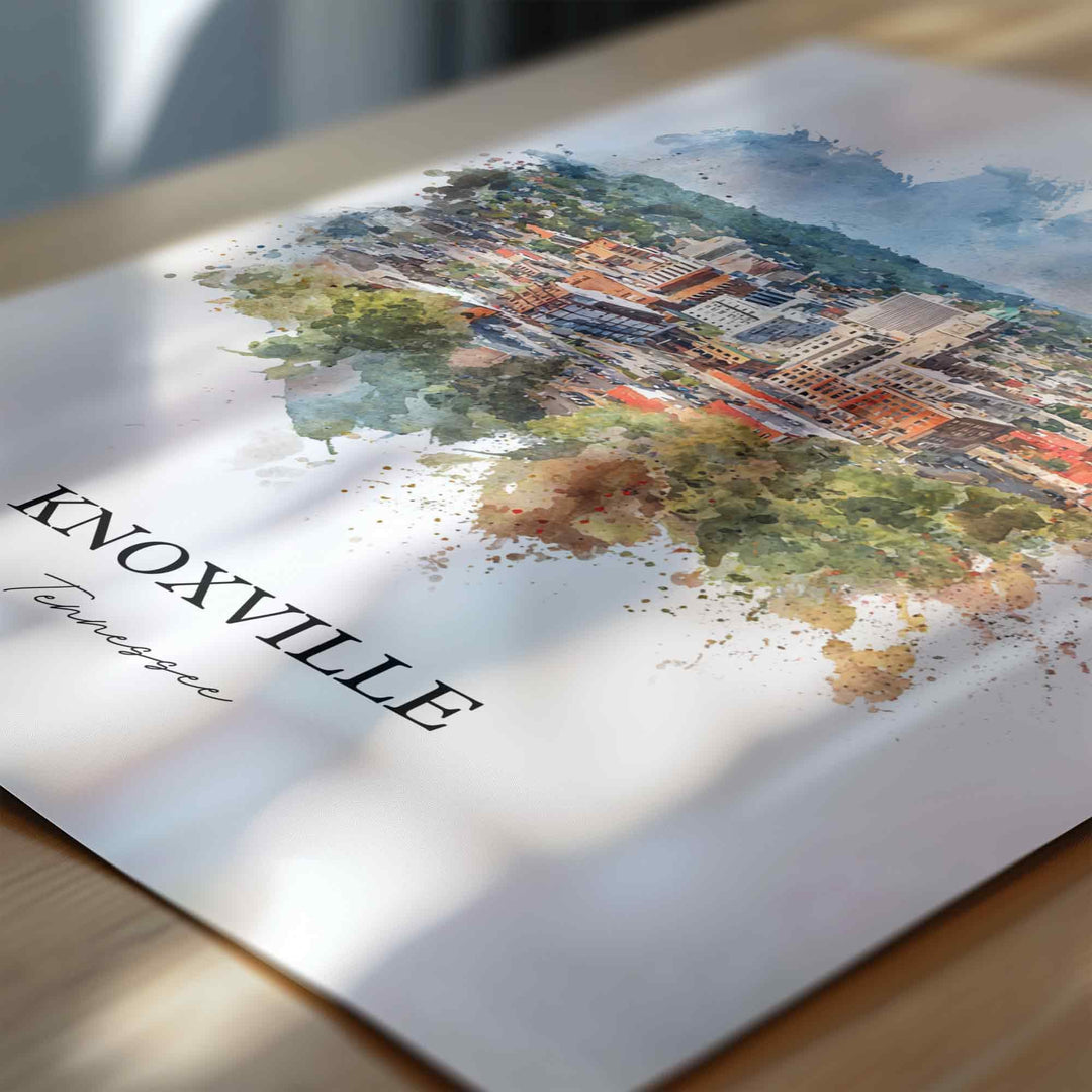 Knoxville, Tennessee – Watercolor Art Print