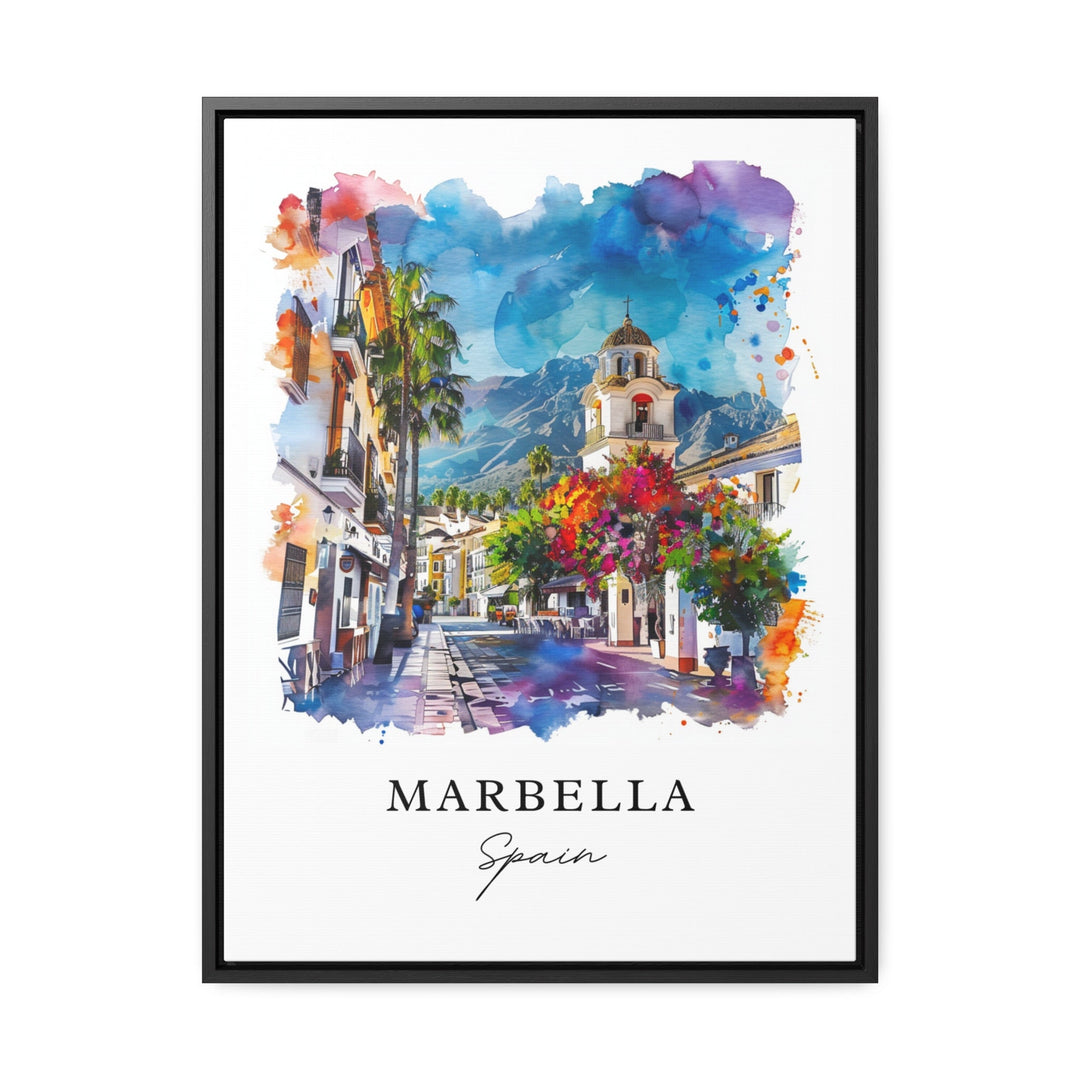 Marbella Spain Art, Malaga Print, Marbella Wall Art, South of Spain Gift, Travel Print, Travel Poster, Travel Gift, Housewarming Gift