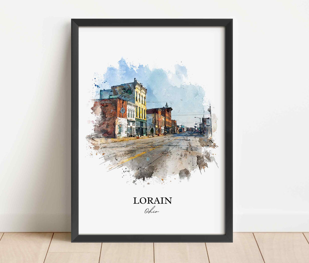 Lorain, Ohio – Watercolor Art Print