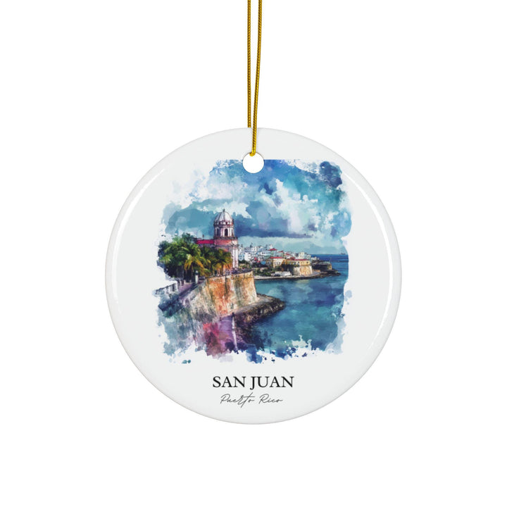 San Juan Puerto Rico Ornament: Unique San Juan Souvenir, Puerto Rico Xmas Decor, and Authentic San Juan Puerto Rico Gift