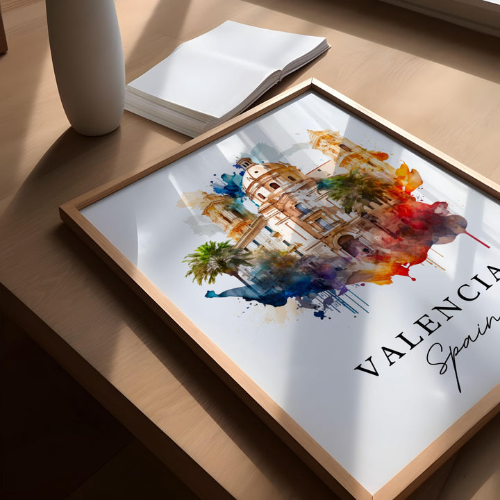 Valenia Spain wall art - Spain, Valenica poster, Valenia Wedding gift, Valenia Espana Birthday present, Custom Text, Personalised Gift