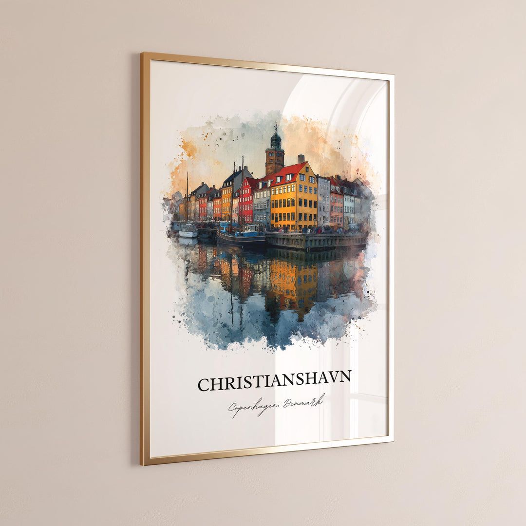 Christianshavn, Denmark – Watercolor Art Print