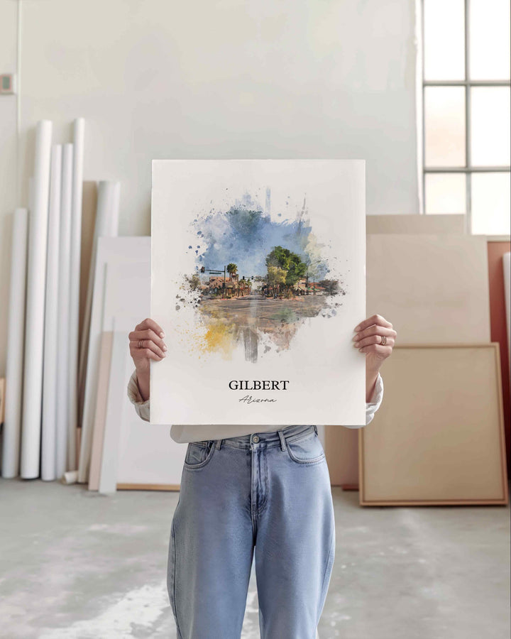 Gilbert, Arizona – Watercolor Art Print