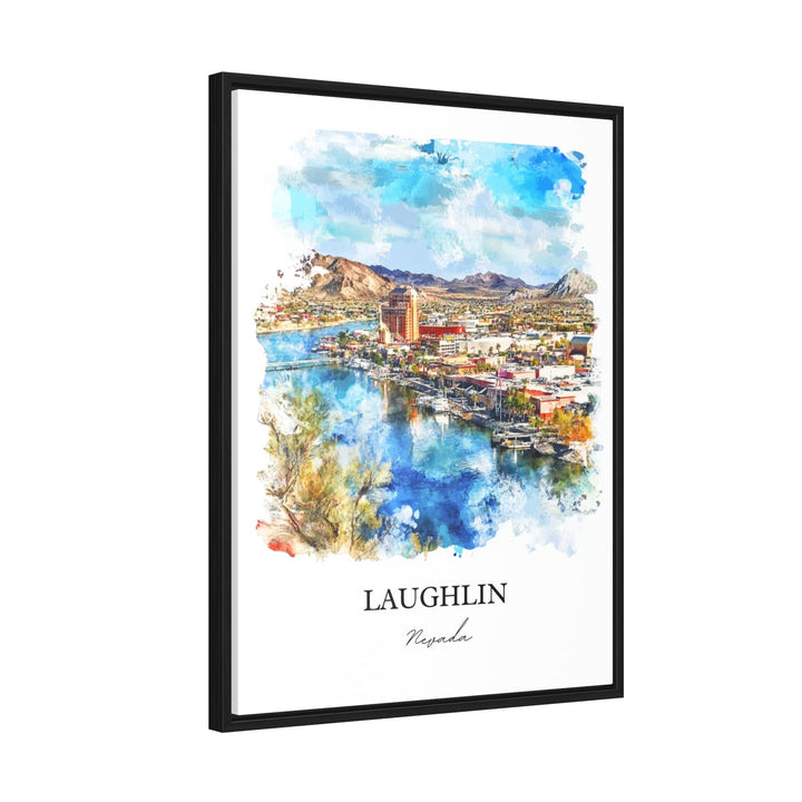 Laughlin NV Wall Art, Clark County Nevada Print, Nevada Watercolor Art, Laughlin Nevada Gift, Travel Print, Travel Poster, Housewarming Gift