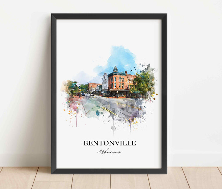 Bentonville, Arkansas – Watercolor Art Print