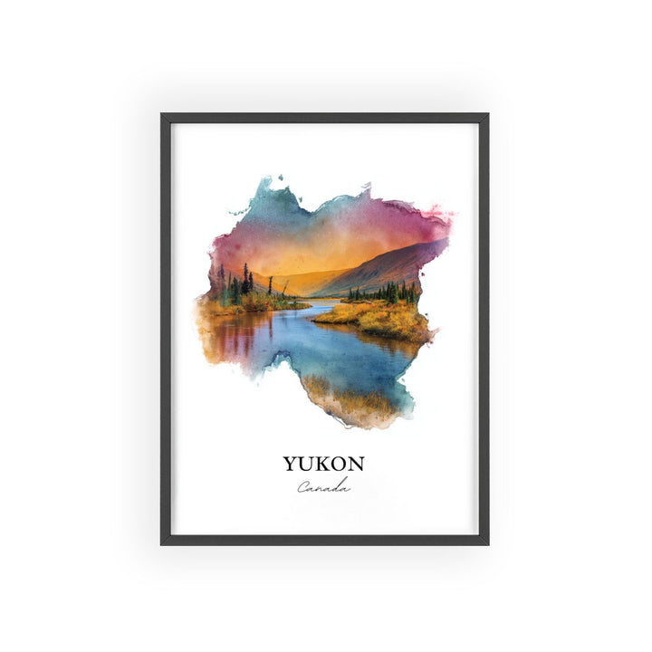 Yukon Canada Wall Art, Yukon Canada Print, Canada Watercolor Art, Yukon Canada Gift, Yukon Travel Print, Travel Poster, Housewarming Gift