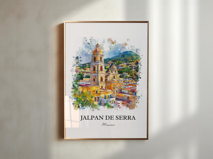 Jalpan de Serra Wall Art, Querétaro Print, Mexico Watercolor Art, Jalpan de Serra Gift, Travel Print, Travel Poster, Housewarming Gift