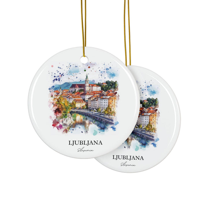 Ljubljana Slovenia Ornament: Unique Ljubljana Souvenir, Ljubljana Xmas Decor, and Authentic Slovenia Gift