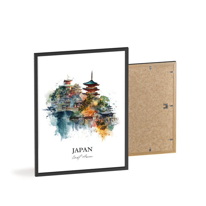 Japan Wall Art, Japan Print, Japan Watercolor Art, Japanese Gift, Travel Print, Travel Poster, Housewarming Gift