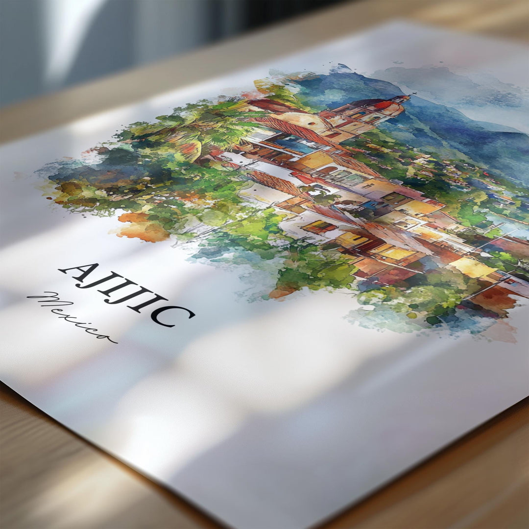 Ajijic, Mexico – Watercolor Art Print