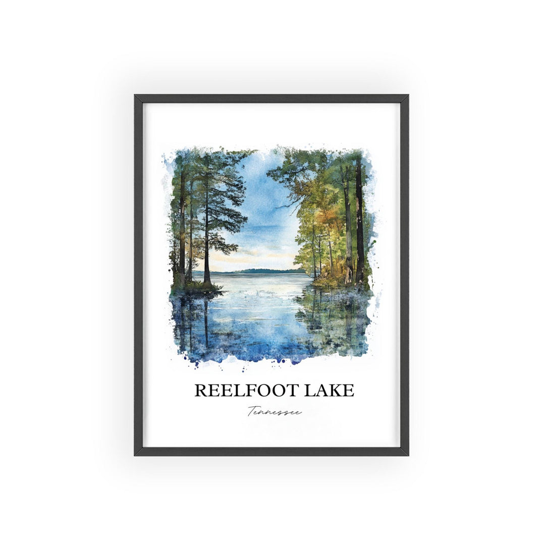 Reelfoot Lake Wall Art, Tiptonville TN Print, Tennessee Watercolor Art, Reelfoot Lake Gift, Travel Print, Travel Poster, Housewarming Gift