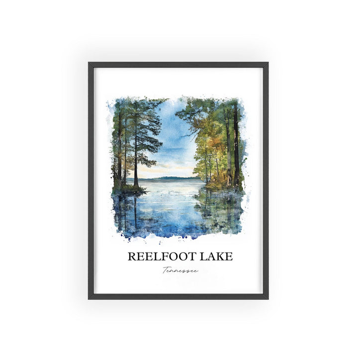 Reelfoot Lake Wall Art, Tiptonville TN Print, Tennessee Watercolor Art, Reelfoot Lake Gift, Travel Print, Travel Poster, Housewarming Gift
