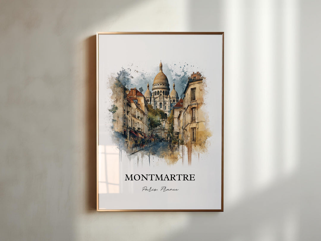 Montmartre, France – Watercolor Art Print