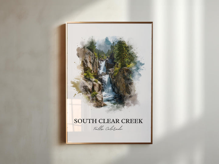 South Clear Creek Falls Art, Creede CO Print, Colorado Artwork, South Clear Creek Falls Gift, Travel Print, Travel Poster, Housewarming Gift