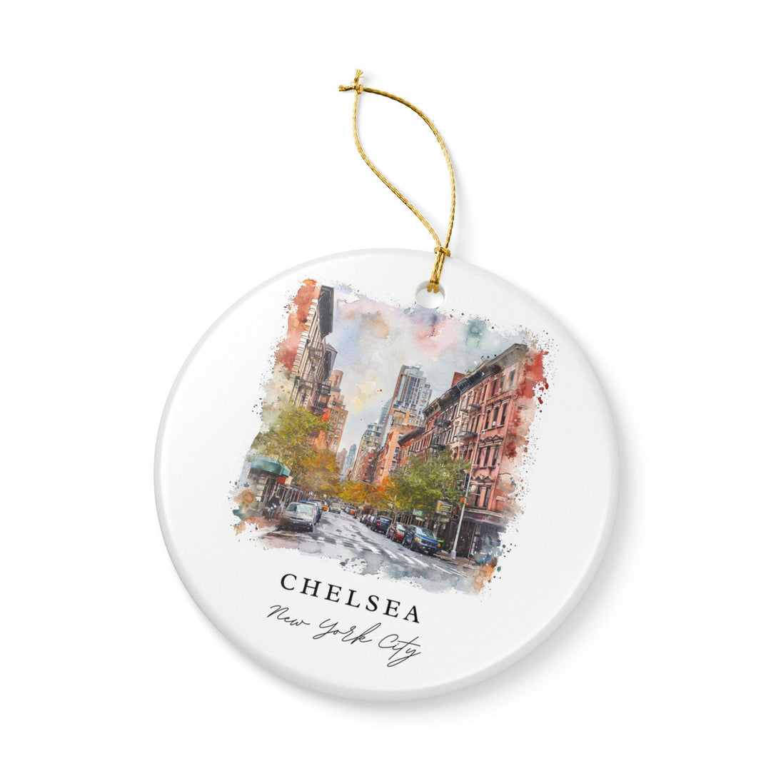 Chelsea NYC Ornament: Unique Chelsea Souvenir, Chelsea Manhattan Xmas Decor, and Authentic Manhattan Gift