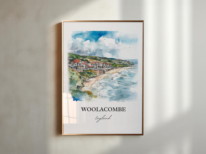 Woolacombe, England – Watercolor Art Print