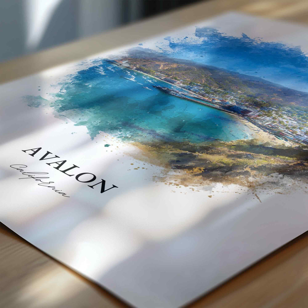 Avalon, California – Watercolor Art Print