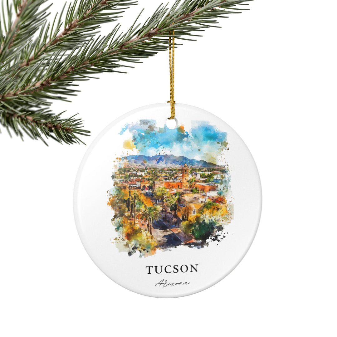 Tucson Arizona Ornament: Unique Tucson Souvenir, Tucson Xmas Decor, and Authentic Tucson AZ Gift
